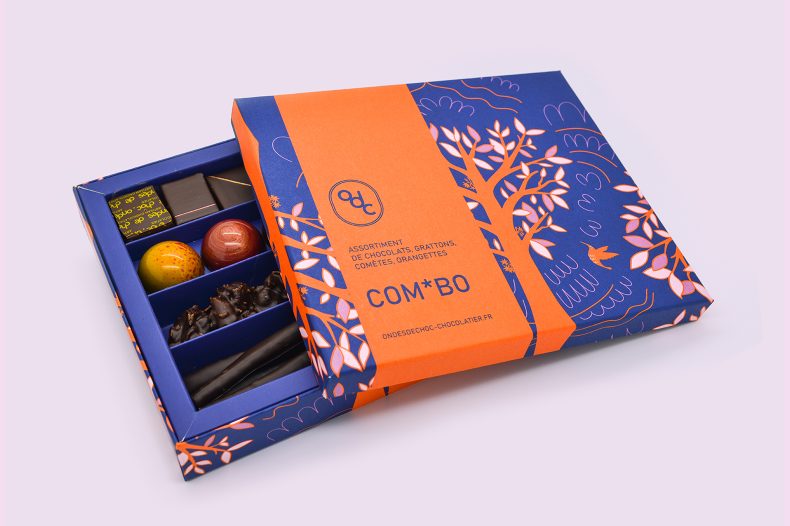 Design global pour le chocolatier Ondes de Choc